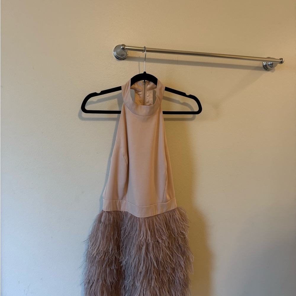 Elegant Cream and Brown Forest Lily Dress